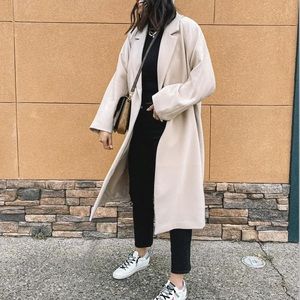 H&M Calf length Coat beige